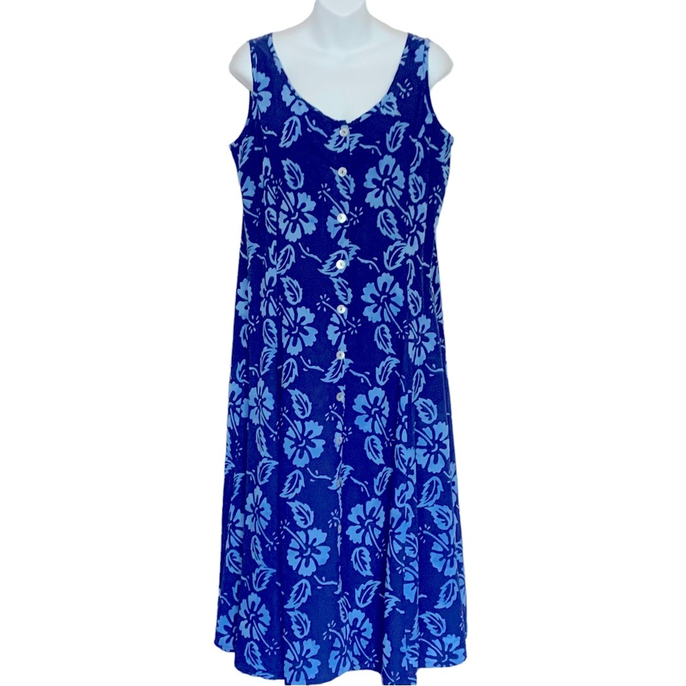 Norm Thompson Floral Batik Sundress Size Medium